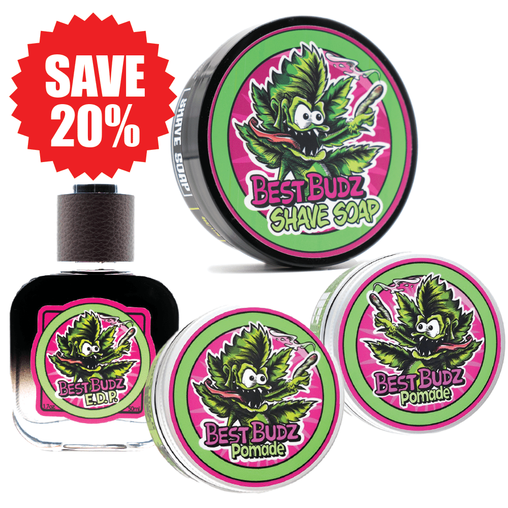 4 - 20 Best Budz "Goonja Blast" Complete Set: Pomade + EDP + Shave Soap - Lockhart's Authentic Grooming Company, LLC