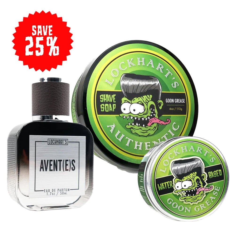 Avent(e)s Trio Bundle - Avent(e)s EDP, Goon Grease Shave Soap, Water Based Goon Grease (Copy) (Copy) - Lockhart's Authentic Grooming Company, LLC