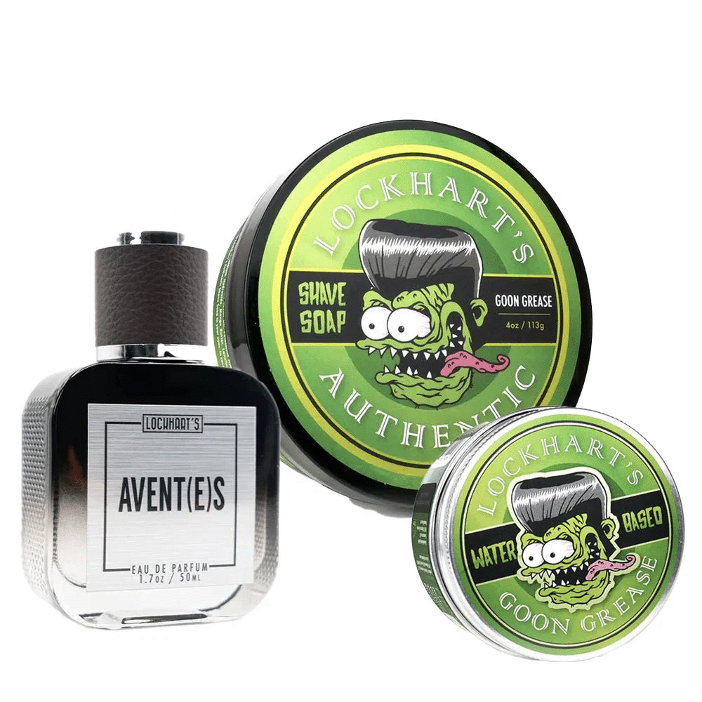 Avent(e)s Trio Bundle - Avent(e)s EDP, Goon Grease Shave Soap, Water Based Goon Grease NEW - Lockhart's Authentic Grooming Company, LLC