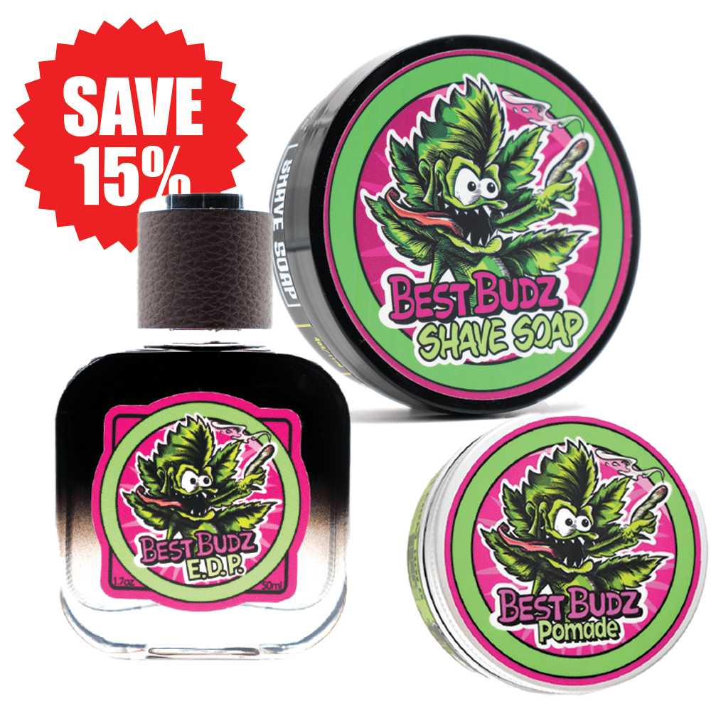 Best Budz EDP + Best Budz Oil Based Goon Grease + Best Budz Shave Soap Bundle - Lockhart's Authentic Grooming Company, LLC