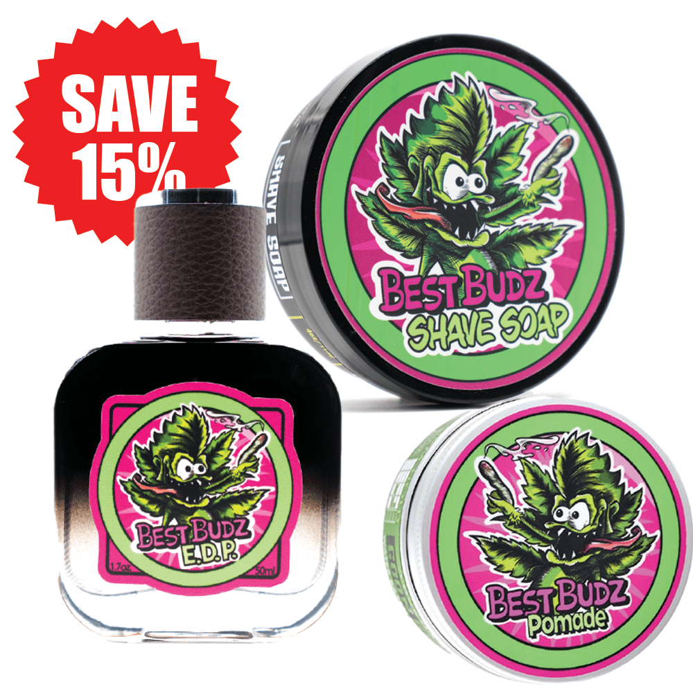 Best Budz EDP + Best Budz Water Based Goon Grease + Best Budz Shave Soap Bundle - Lockhart's Authentic Grooming Company, LLC