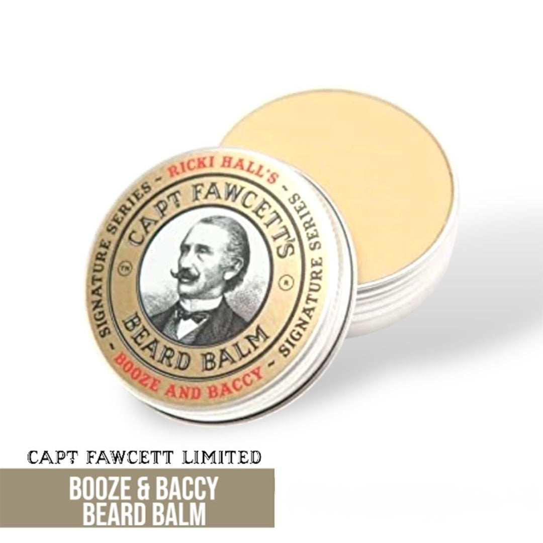 Captain Fawcett Booze & Baccy Beard Balm - Lockhart's Authentic Grooming Company, LLC