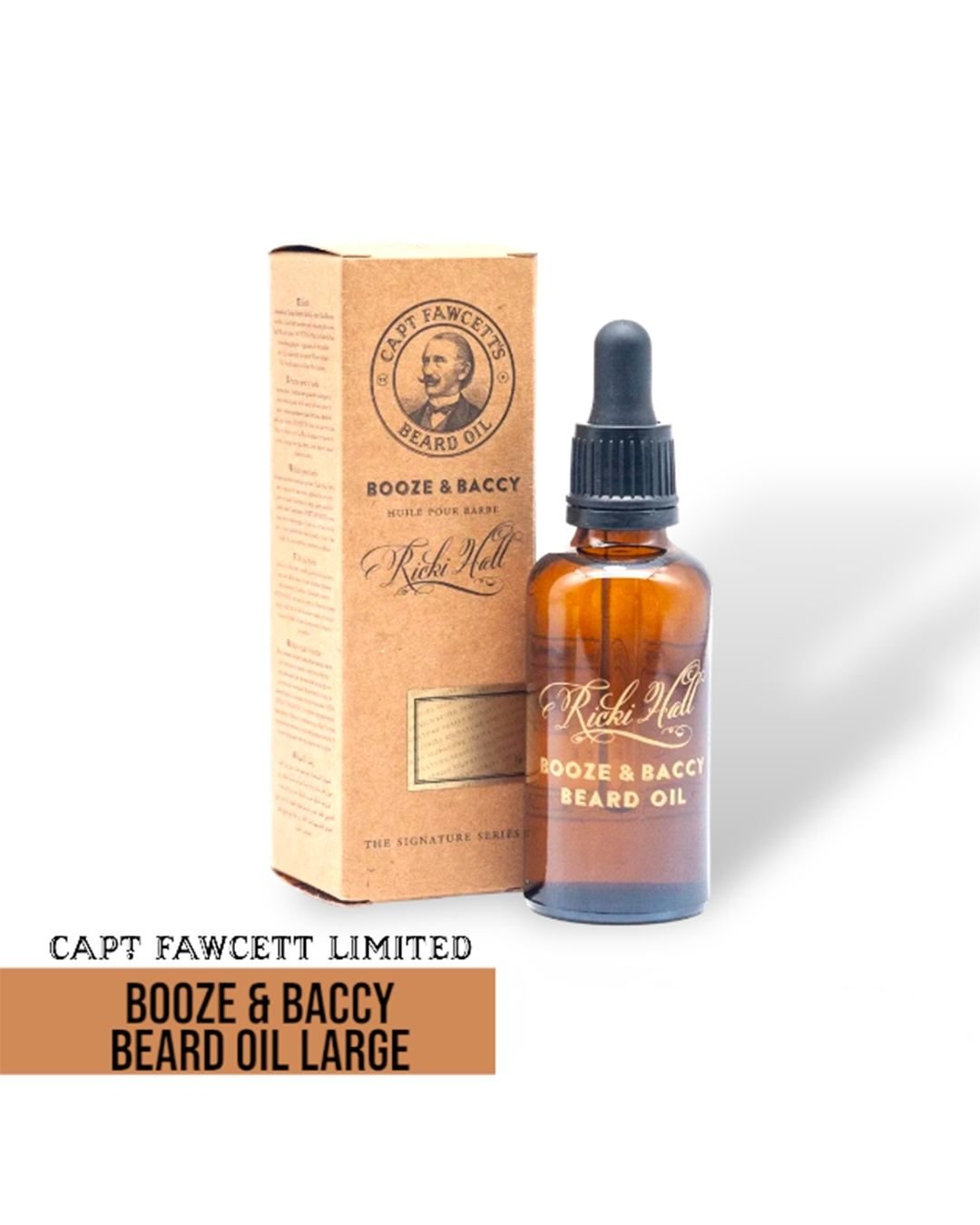 Captain Fawcett Booze & Baccy Beard Oil Large - Lockhart's Authentic Grooming Company, LLC
