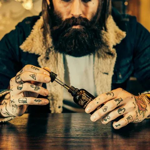 Captain Fawcett Booze & Baccy Beard Oil Large - Lockhart's Authentic Grooming Company, LLC