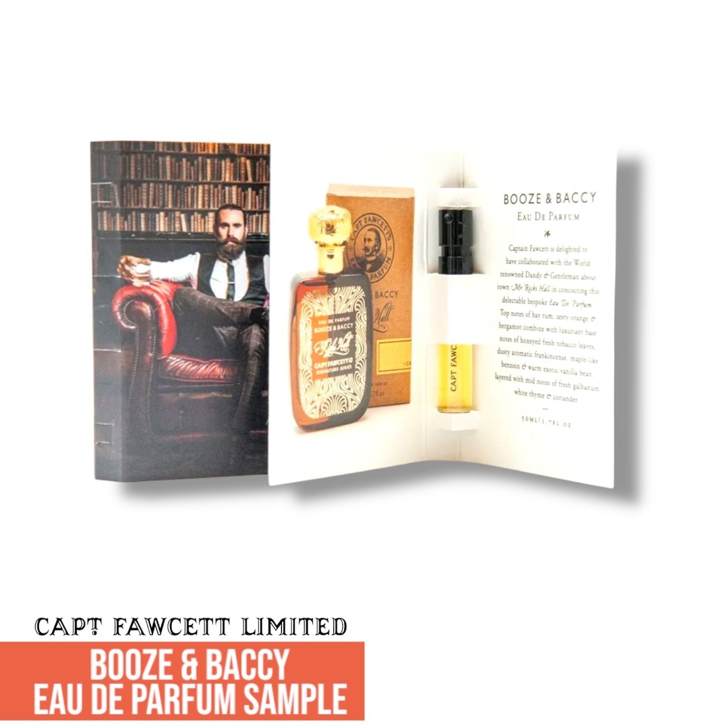 Captain Fawcett Booze & Baccy Eau de Parfum Sample - Lockhart's Authentic Grooming Company, LLC