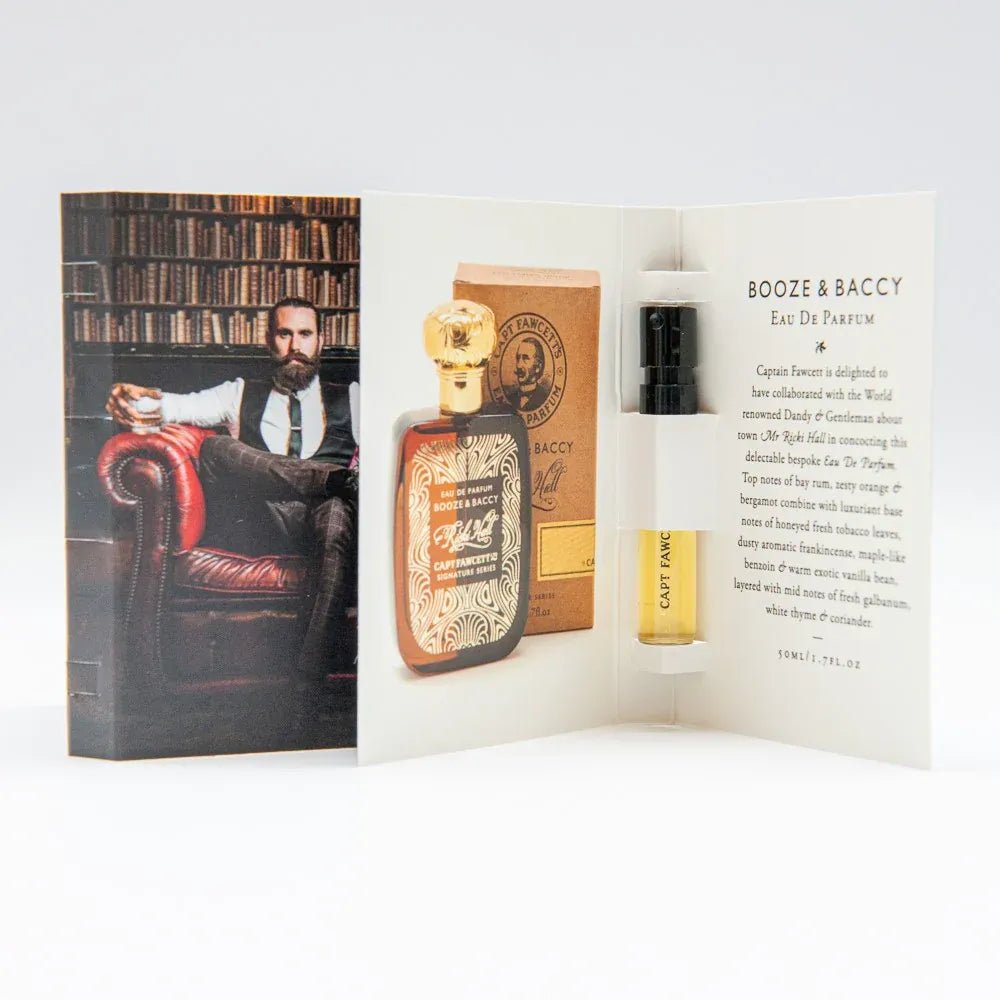 Captain Fawcett Booze & Baccy Eau de Parfum Sample - Lockhart's Authentic Grooming Company, LLC
