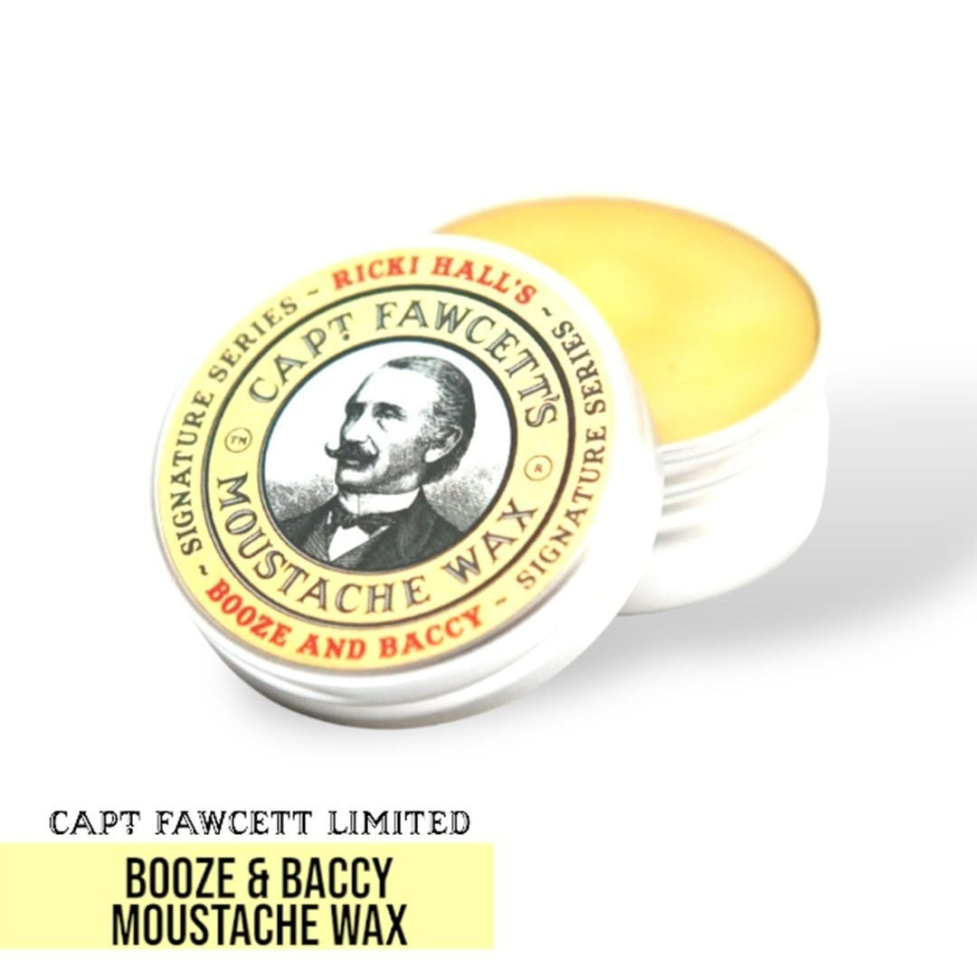 Captain Fawcett Booze & Baccy Moustache Wax - Lockhart's Authentic Grooming Company, LLC