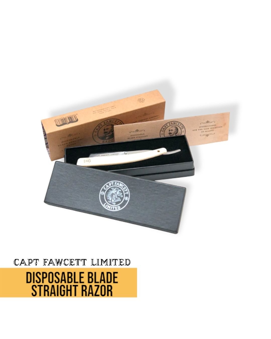 Captain Fawcett Disposable Blade Straight Razor - Lockhart's Authentic Grooming Company, LLC