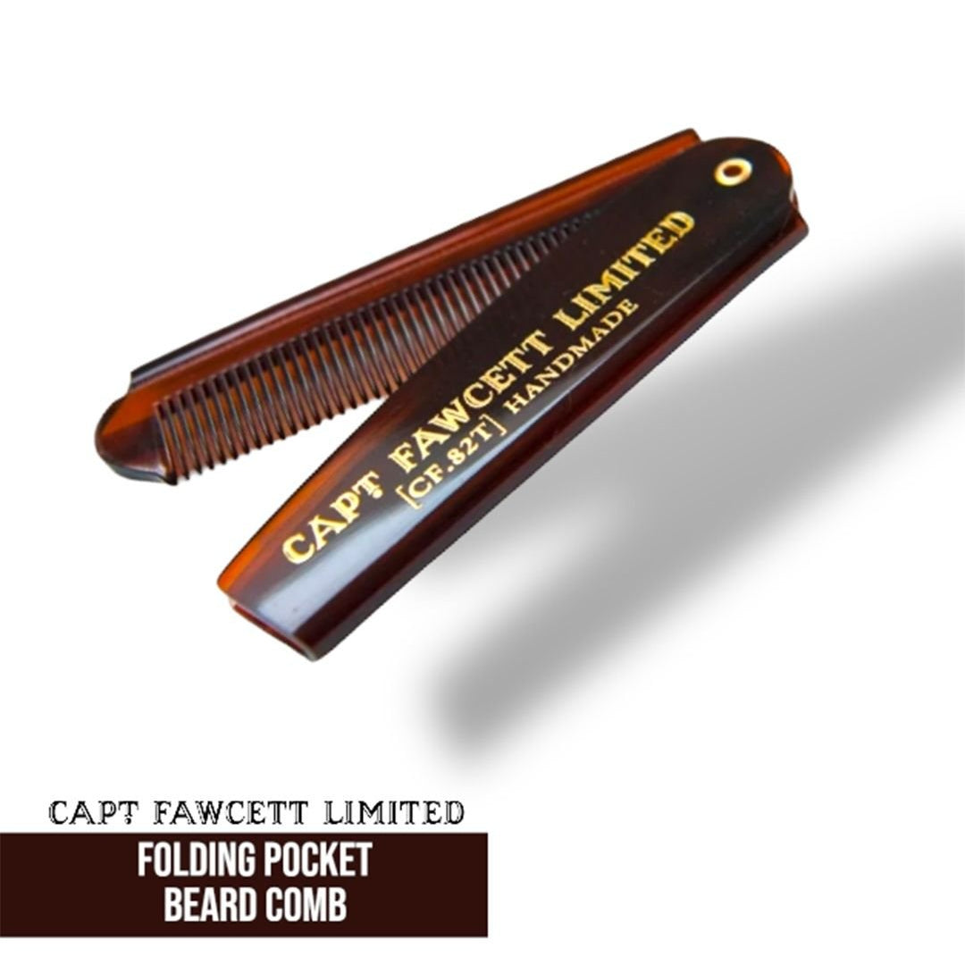 Captain Fawcett Folding Pocket Moustache Comb - Lockhart's Authentic Grooming Company, LLC