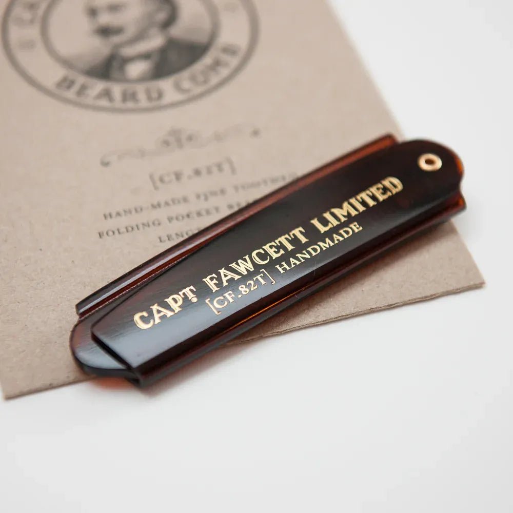 Captain Fawcett Folding Pocket Moustache Comb - Lockhart's Authentic Grooming Company, LLC
