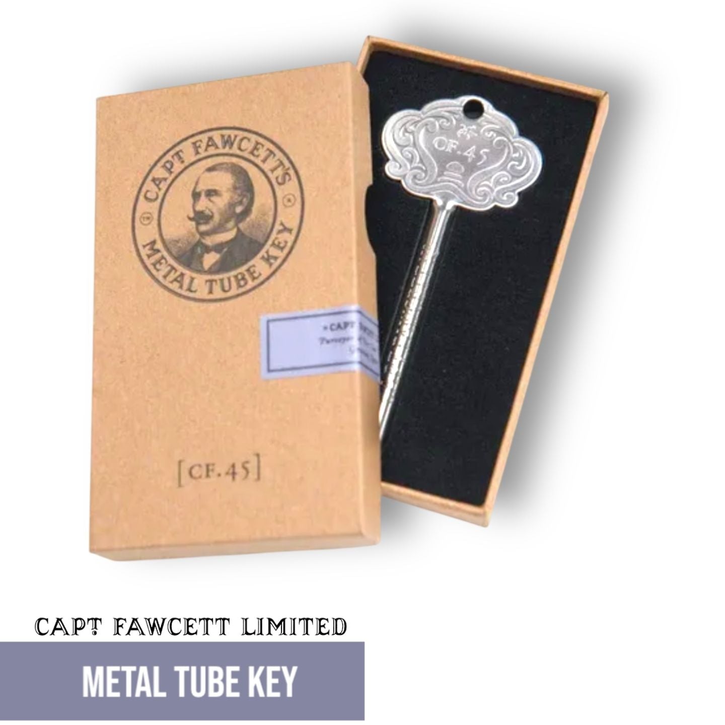Captain Fawcett Metal Tube Key - Lockhart's Authentic Grooming Company, LLC