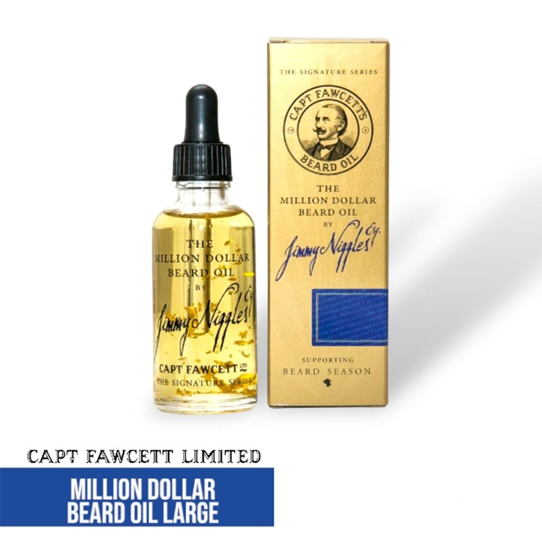 Captain Fawcett Million Dollar Beard Oil Large - Lockhart's Authentic Grooming Company, LLC