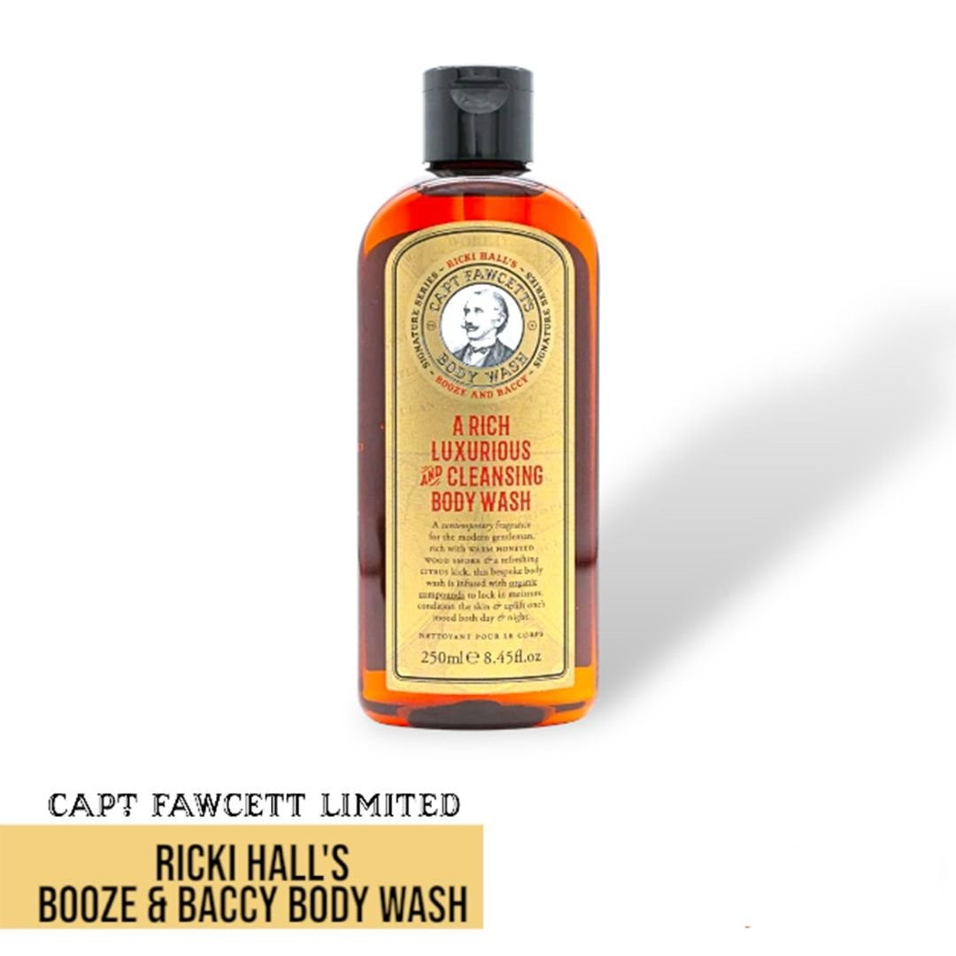Captain Fawcett Ricki Hall's Booze & Baccy Body Wash - Lockhart's Authentic Grooming Company, LLC