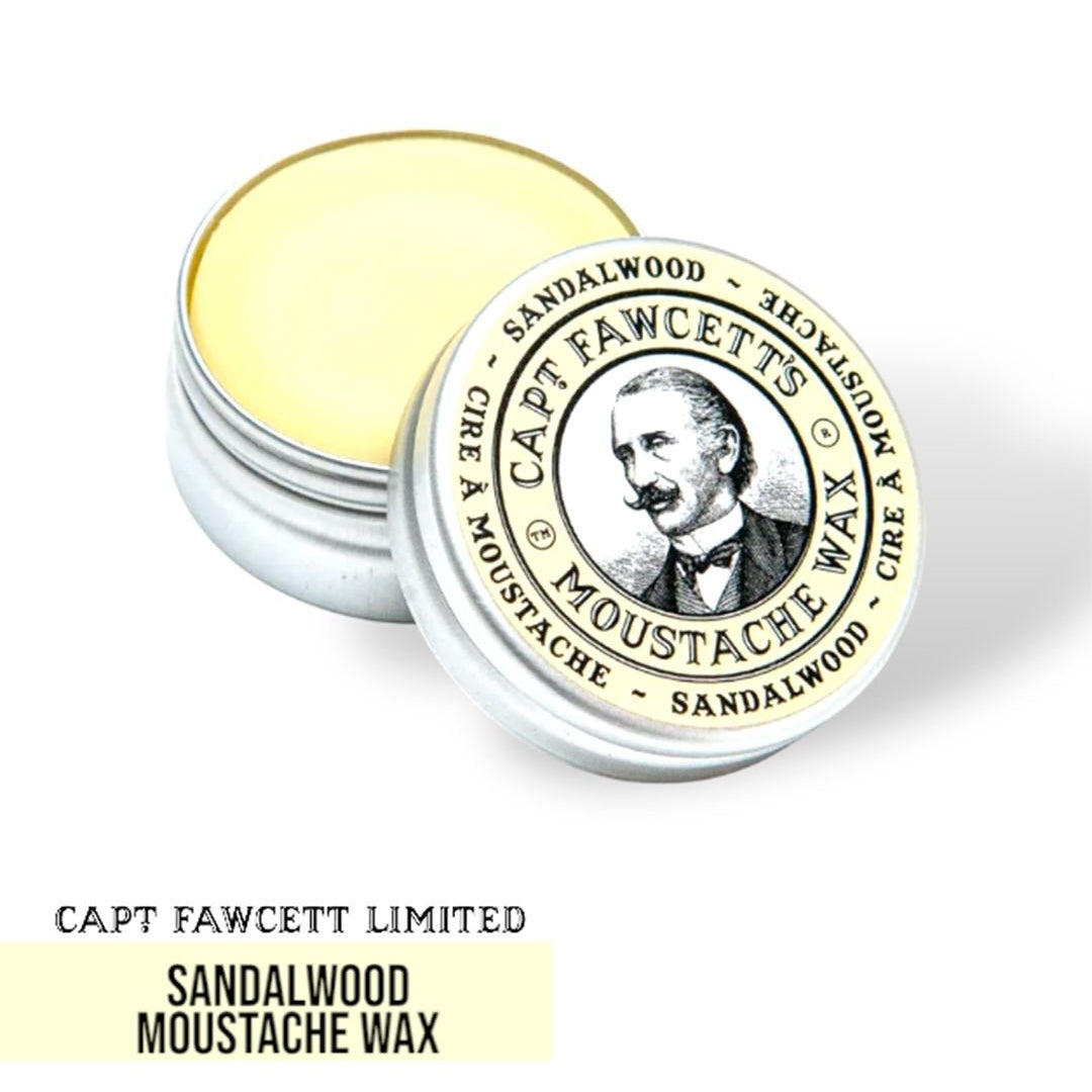 Captain Fawcett Sandalwood Moustache Wax - Lockhart's Authentic Grooming Company, LLC