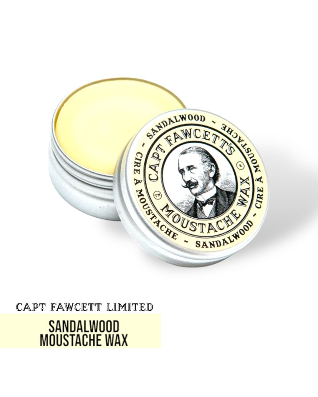 Captain Fawcett Sandalwood Moustache Wax - Lockhart's Authentic Grooming Company, LLC