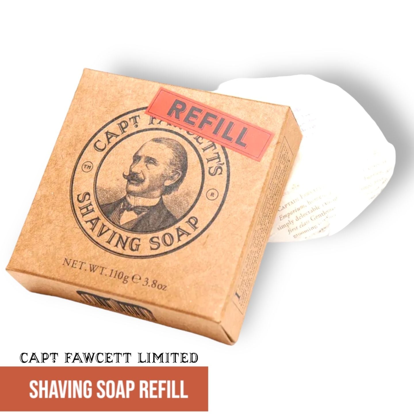 Captain Fawcett Shaving Soap Refill - Lockhart's Authentic Grooming Company, LLC