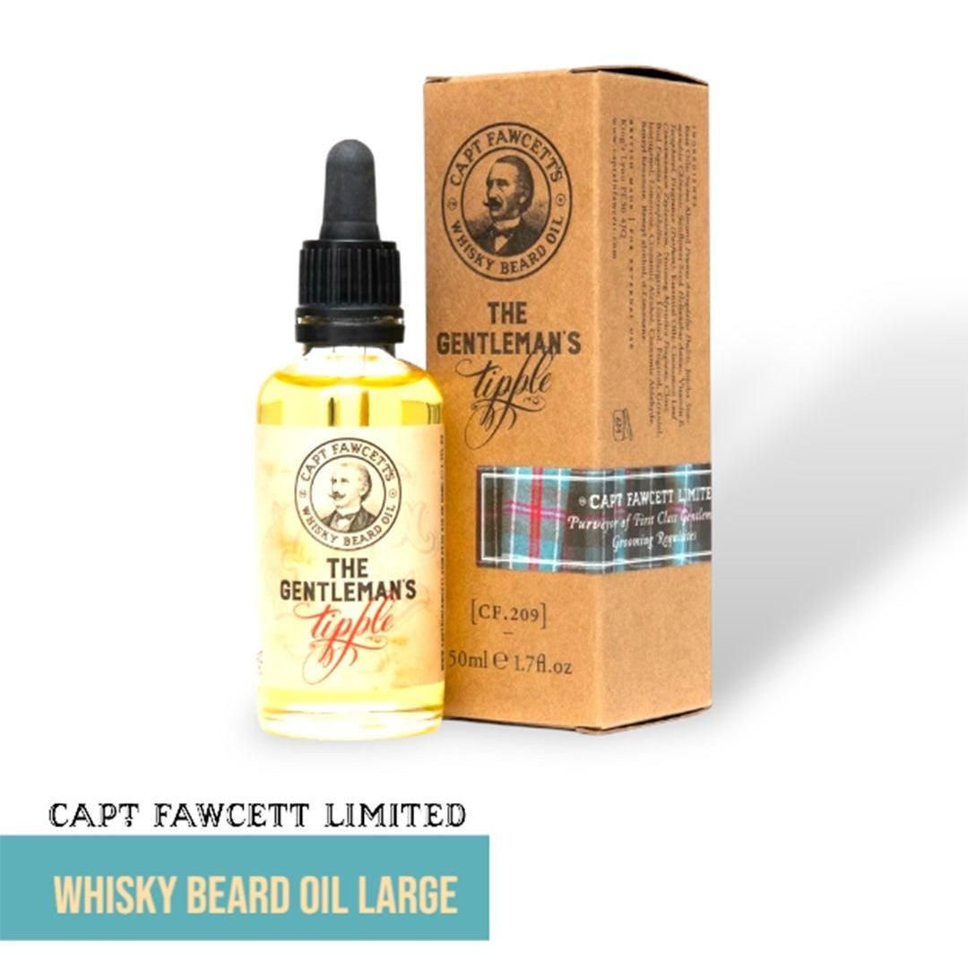 Captain Fawcett Whisky Beard Oil Large - Lockhart's Authentic Grooming Company, LLC