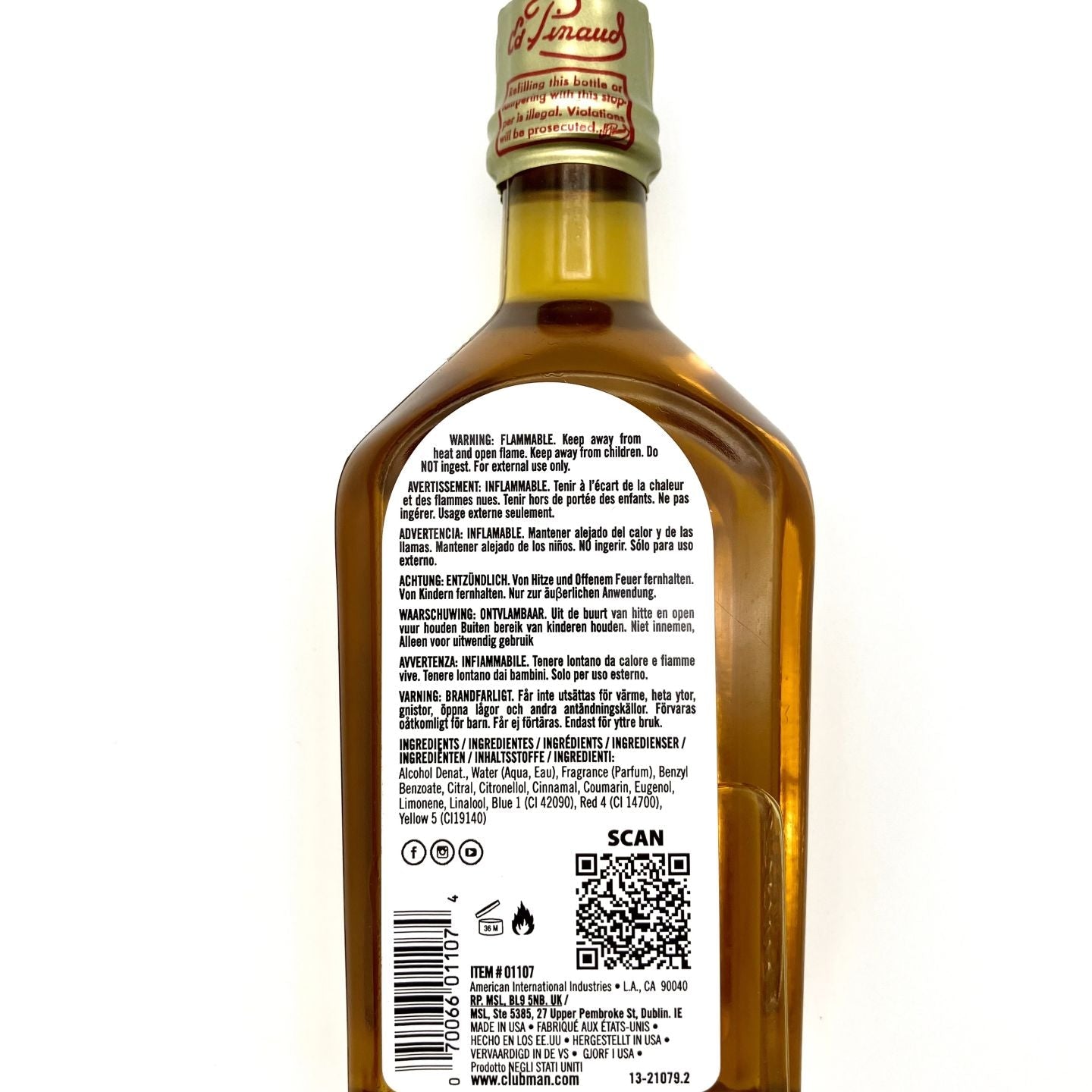 Clubman Pinaud Whiskey Woods After Shave - Lockhart's Authentic Grooming Company, LLC