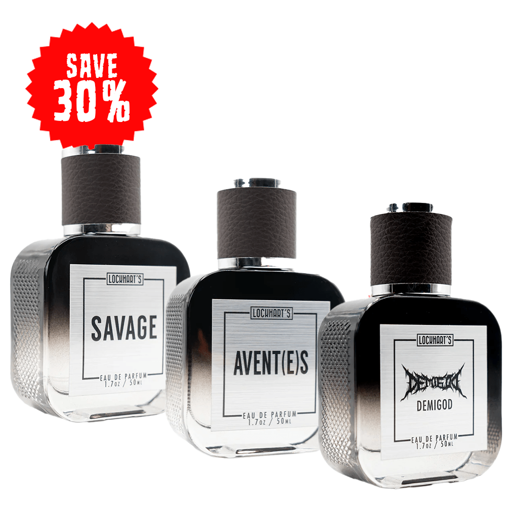 EDP Fragrance 3 pack bundle - Demigod - Savage - Avent(e)s - Lockhart's Authentic Grooming Company, LLC