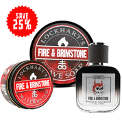 Fire and Brimstone EDP + Pomade + Shave Soap Bundle - Lockhart's Authentic Grooming Company, LLC