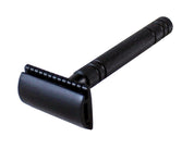 Hans Baier 3 - tlg. Rasierhobel matt - schwarz mit 10 Rasierklingen - Lockhart's Authentic Grooming Company, LLC