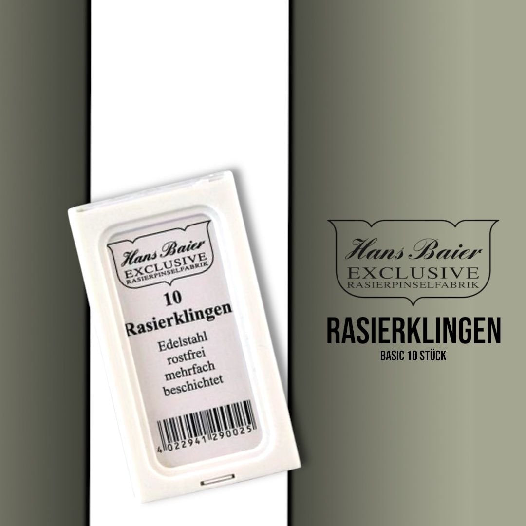Hans Baier Rasierklingen Basic 10 Stück - Lockhart's Authentic Grooming Company, LLC