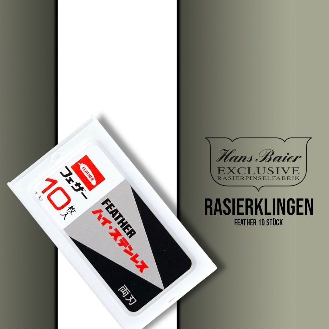 Hans Baier Rasierklingen Feather 10 Stück - Lockhart's Authentic Grooming Company, LLC