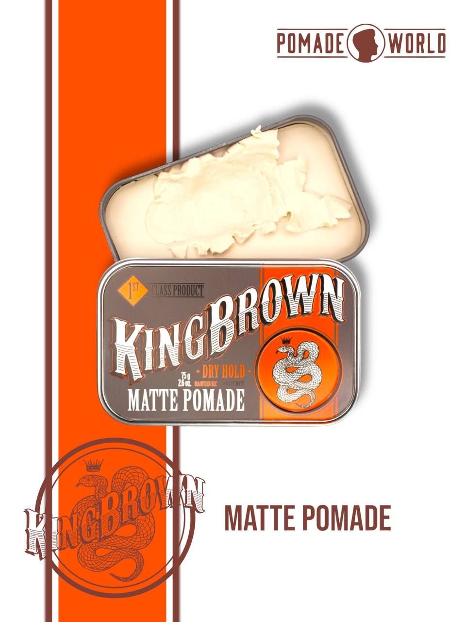 King Brown Matte Pomade - Lockhart's Authentic Grooming Company, LLC
