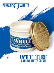 Layrite Deluxe Natural Matte Cream - Lockhart's Authentic Grooming Company, LLC