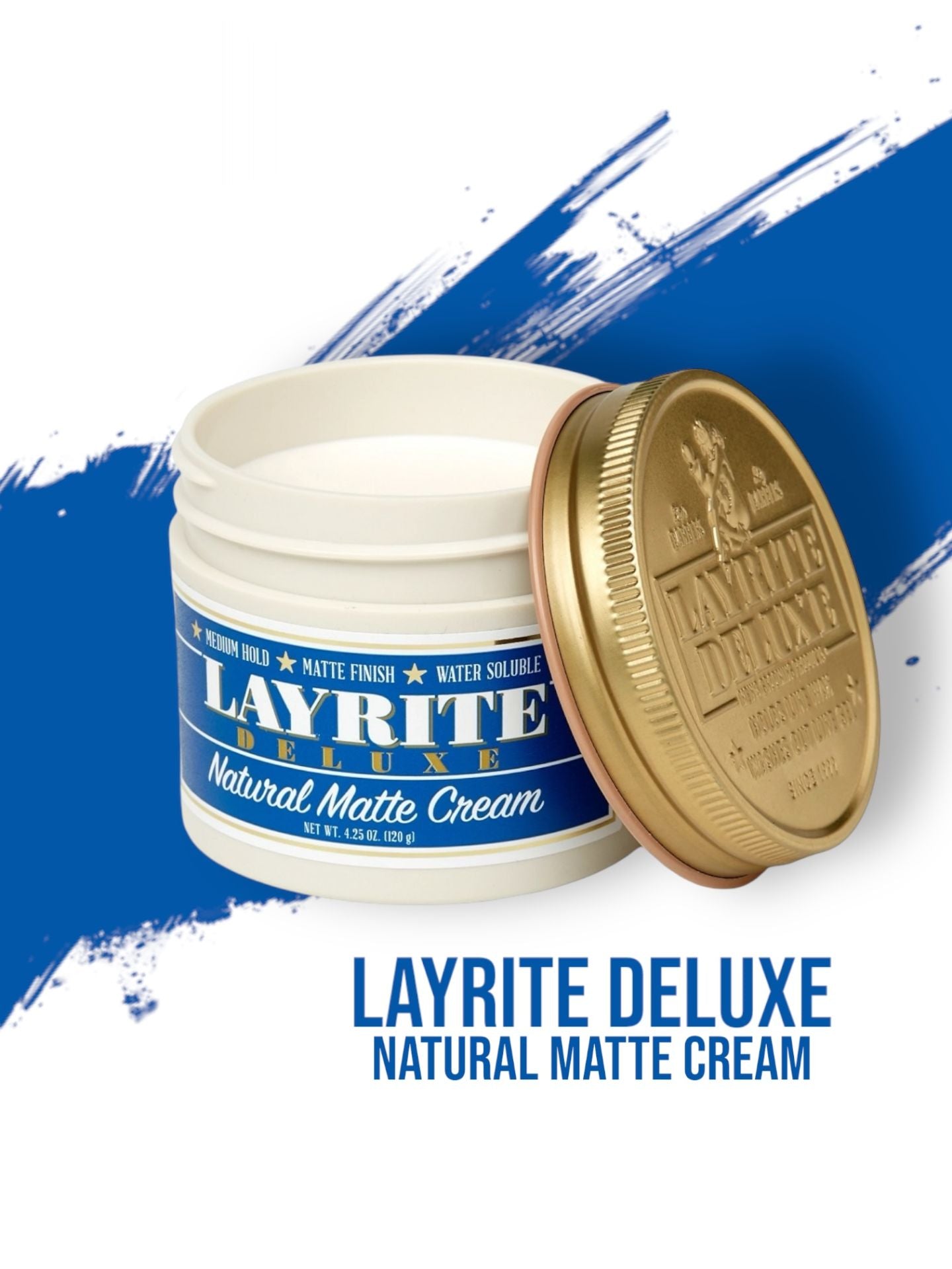 Layrite Deluxe Natural Matte Cream - Lockhart's Authentic Grooming Company, LLC