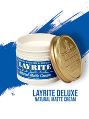 Layrite Deluxe Natural Matte Cream - Lockhart's Authentic Grooming Company, LLC