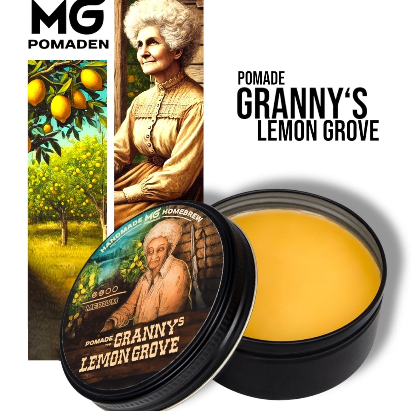 MG Pomaden Granny's Lemon Grove: Medium Hold - Lockhart's Authentic Grooming Company, LLC