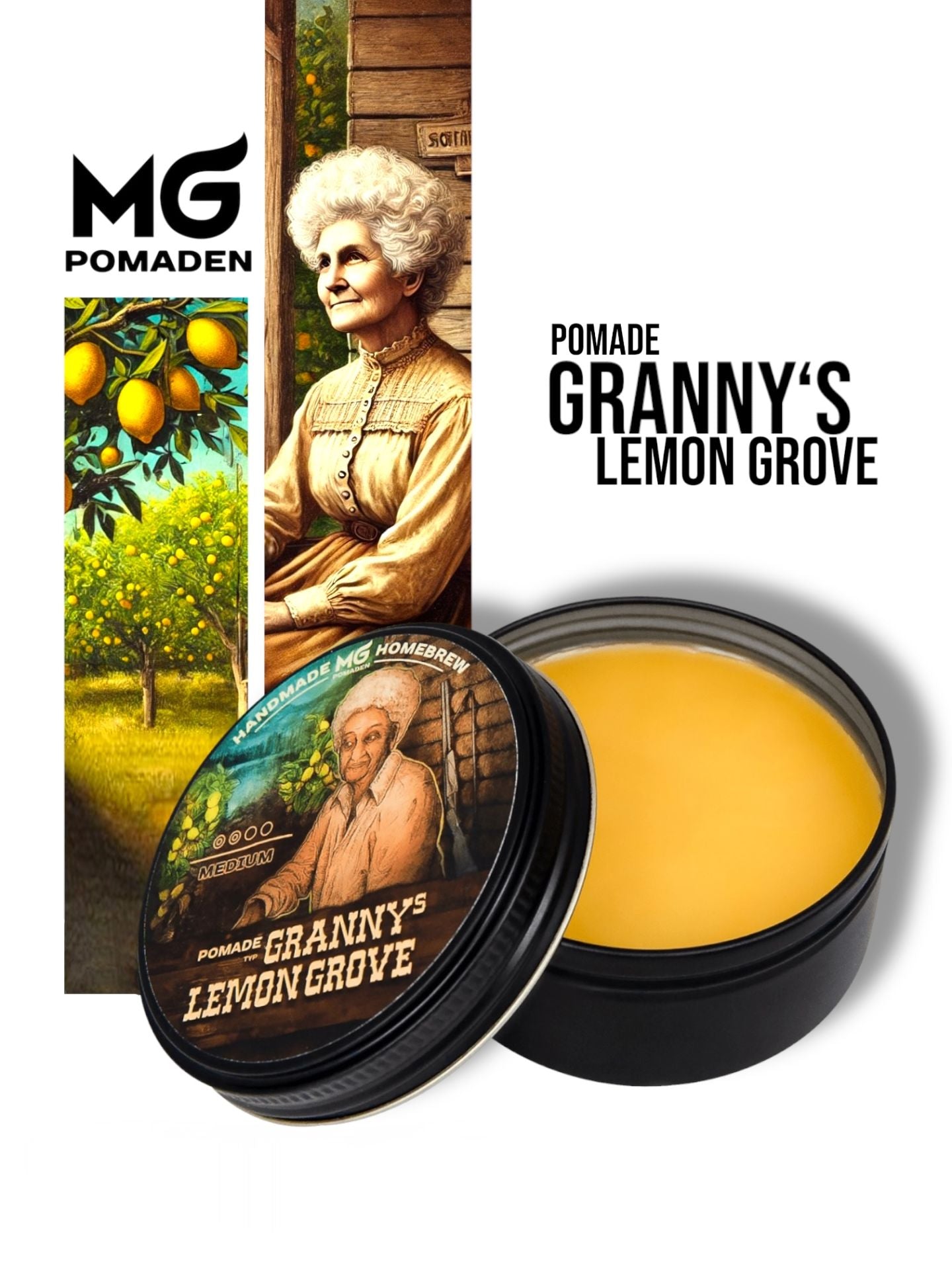 MG Pomaden Granny's Lemon Grove: Medium Hold - Lockhart's Authentic Grooming Company, LLC