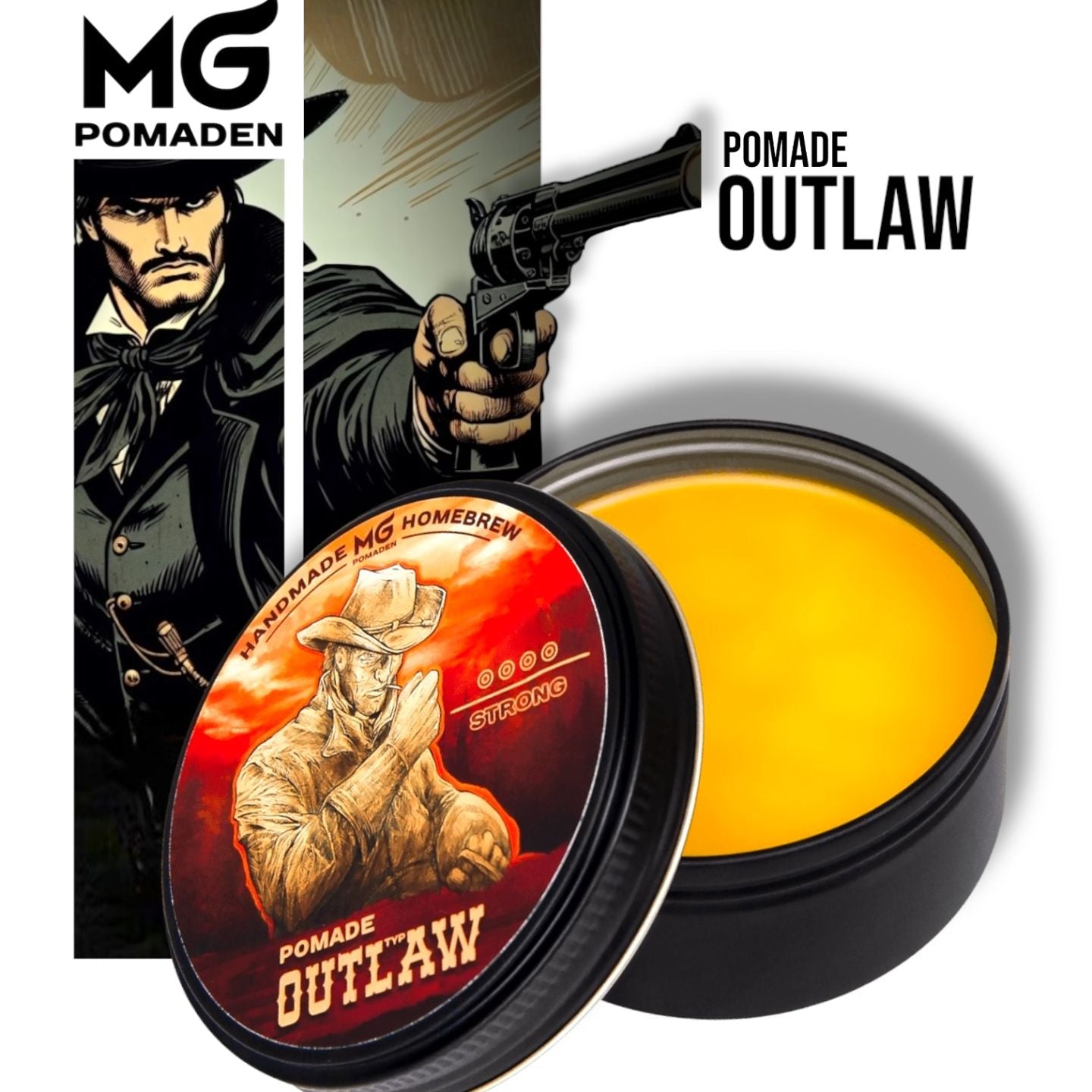 MG Pomaden Outlaw: Strong Hold - Lockhart's Authentic Grooming Company, LLC