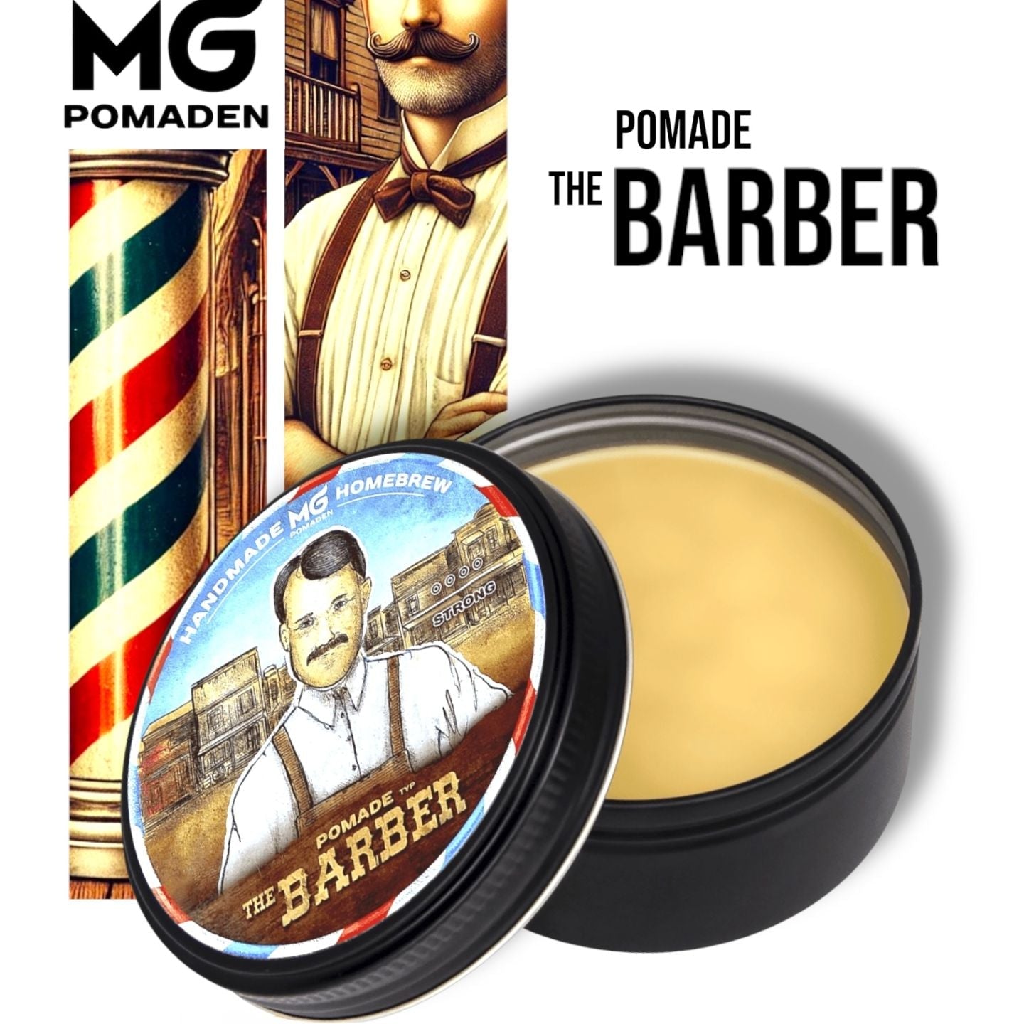 MG Pomaden The Barber: Strong Hold - Lockhart's Authentic Grooming Company, LLC