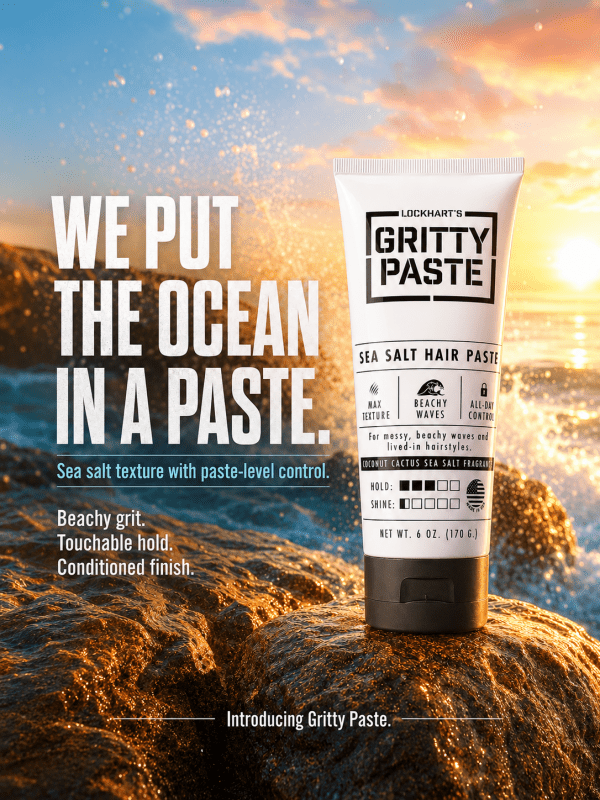 NEW! Gritty Paste - Sea Salt Texture Paste - Lockhart's Authentic Grooming Company, LLC
