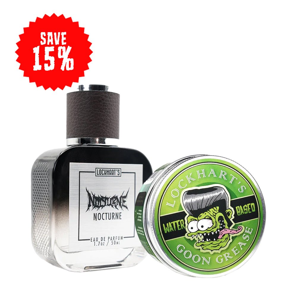 Nocturne EDP + Water Based Goon Grease Pomade Bundle - Lockhart's Authentic Grooming Company, LLC