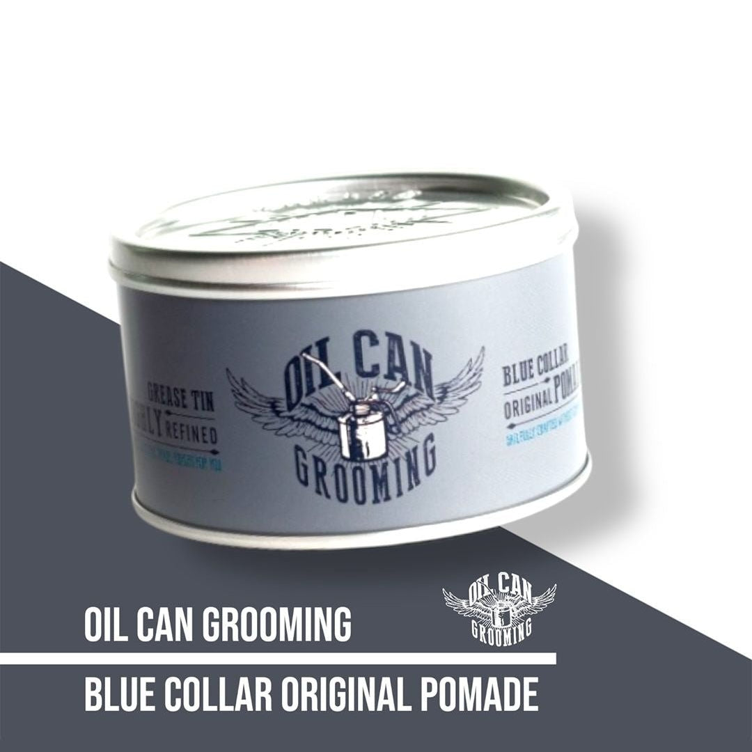 Oil Can Grooming Blue Collar Original Pomade - Lockhart's Authentic Grooming Company, LLC