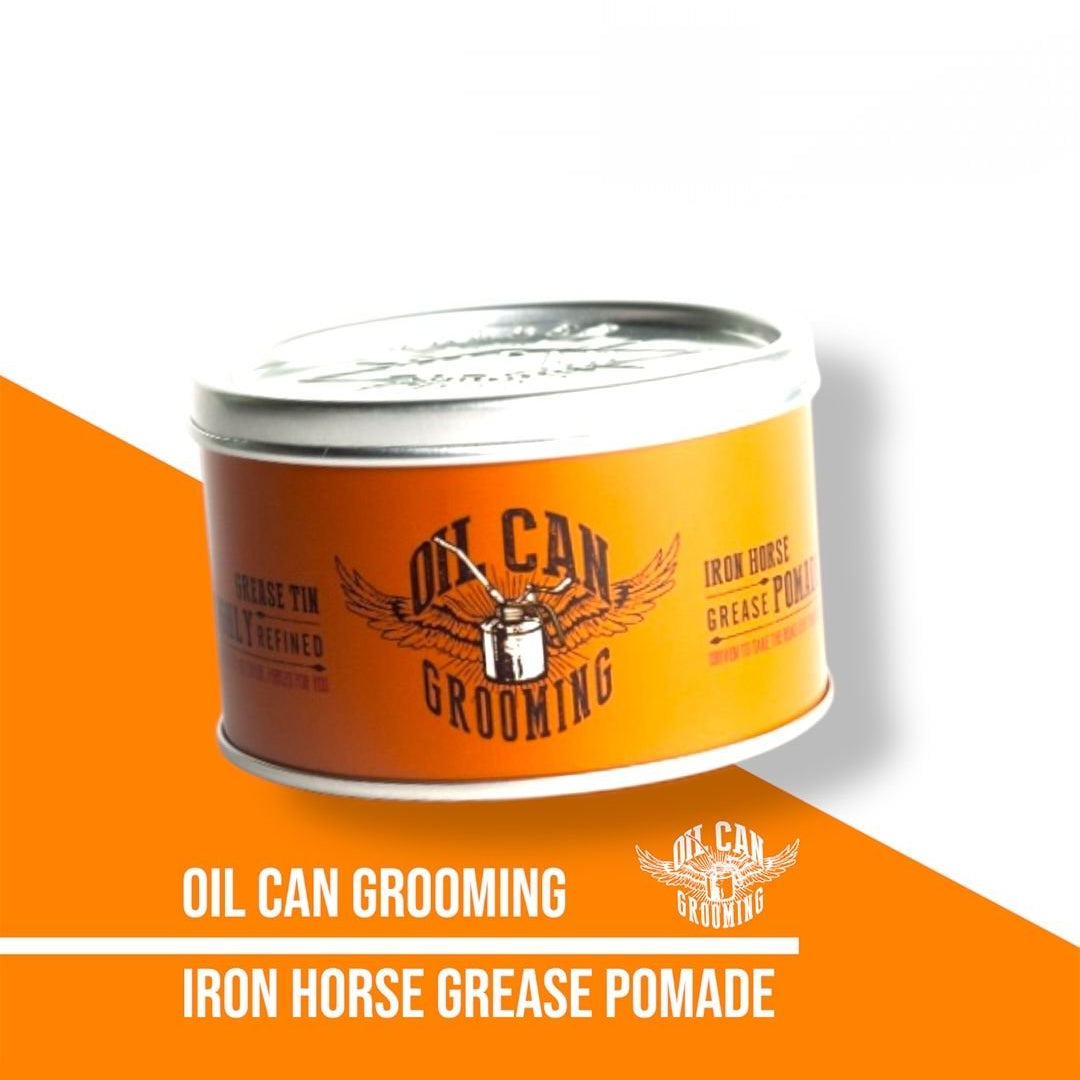 Oil Can Grooming Iron Horse Grease Pomade - Lockhart's Authentic Grooming Company, LLC
