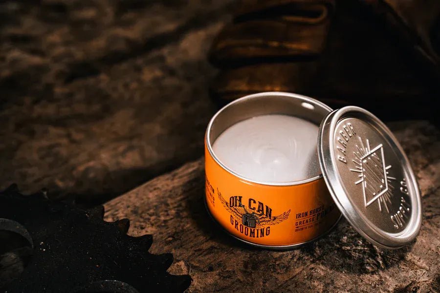 Oil Can Grooming Iron Horse Grease Pomade - Lockhart's Authentic Grooming Company, LLC