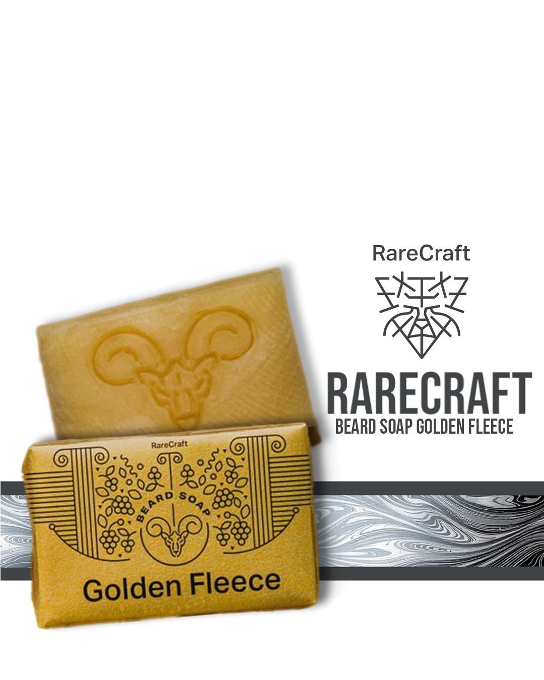 RareCraft Beard Soap Golden Fleece - Lockhart's Authentic Grooming Company, LLC