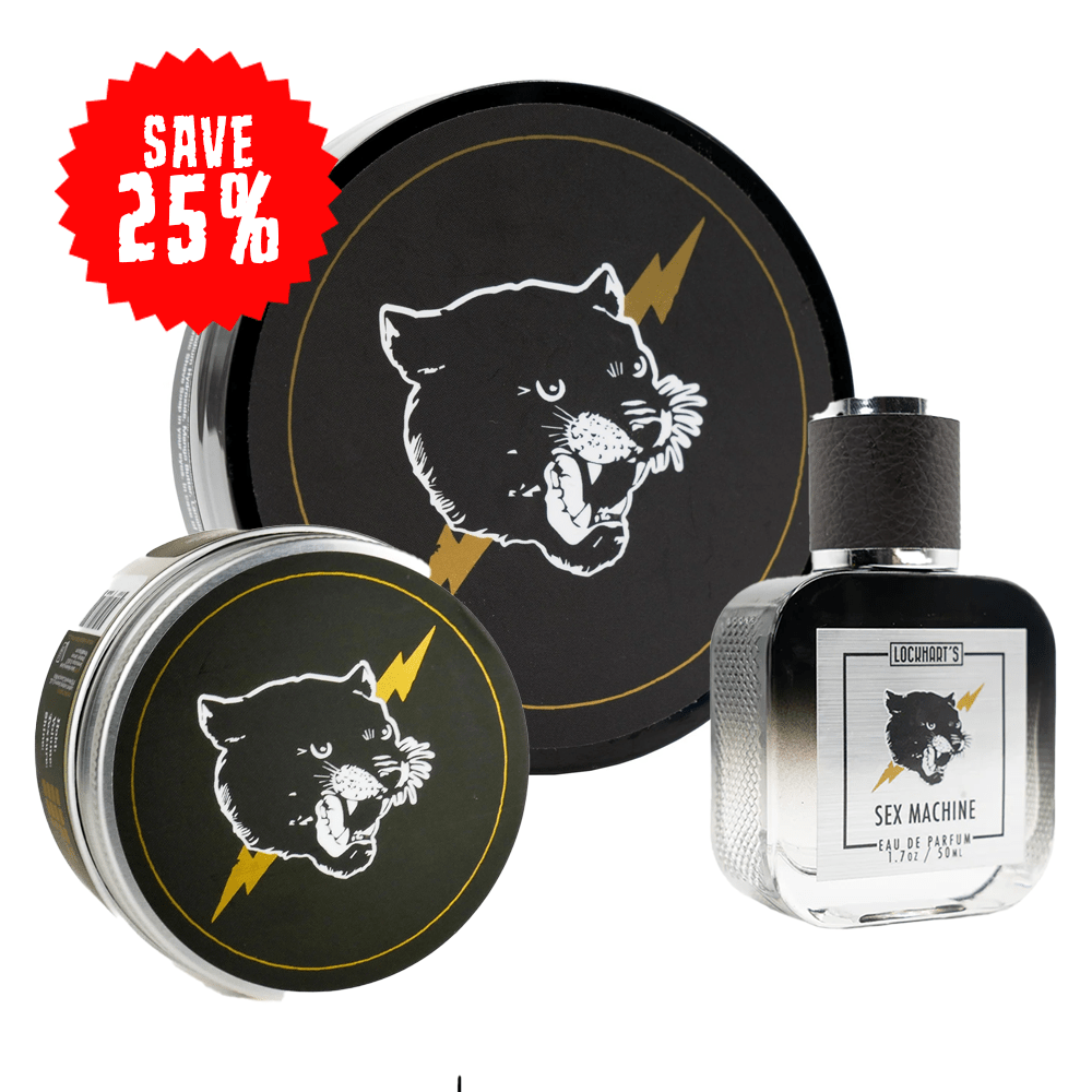 Sex Machine Trio Bundle - Shave Soap, Pomade, EDP - Lockhart's Authentic Grooming Company, LLC