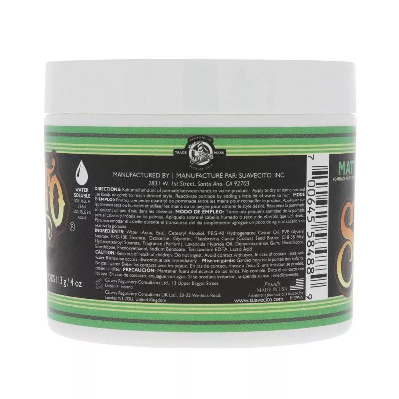 Suavecito Firme Matte Pomade 4oz. - Lockhart's Authentic Grooming Company, LLC